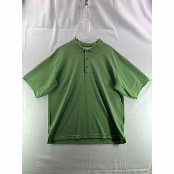 Columbia Mens Polo Shirt XXL Green Short Sleeve Buttons Performance Fishing Gear - Picture 1 of 9